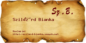 Szilárd Bianka névjegykártya