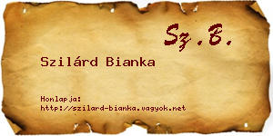 Szilárd Bianka névjegykártya
