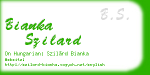 bianka szilard business card