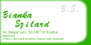 bianka szilard business card